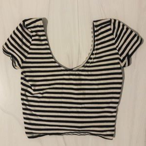 Striped crop top